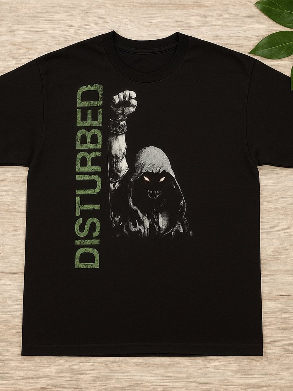 Disturbed Inspired Dark Grim Reaper Graphic T-Shirt Black Gothic Metal Tee